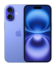אייפון Apple iPhone 16 128GB - צבע Ultramarine - שנה אחריות יבואן רשמי - ללא מטען וללא אוזניות