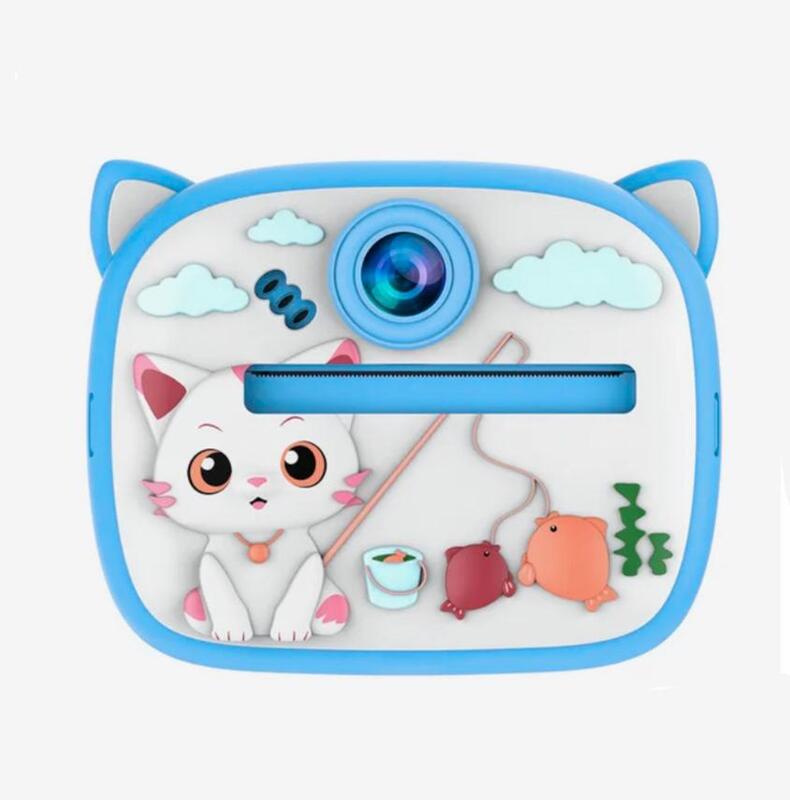 Children,s Digital Print Camera Blue Cat