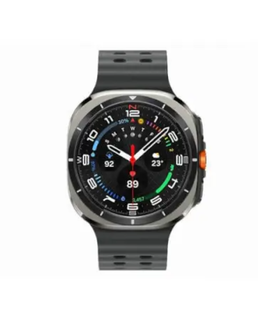 שעון חכם Samsung Galaxy Watch Ultra 2025 LTE 47mm - צבע כסוף טיטניום רצועה שחורה
