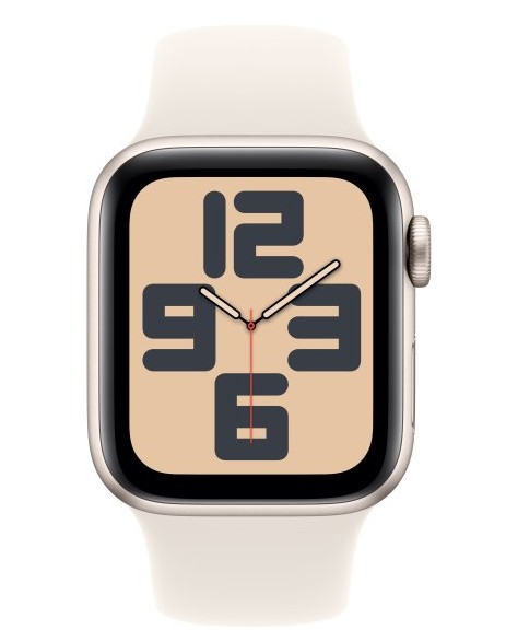 שעון חכם Apple Watch SE 2024 GPS 40mm צבע שעון Starlight Aluminium צבע רצועה Starlight Sport Band - גודל M/L