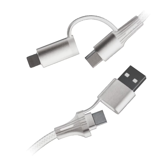 Mower - 4 in 1 USB-C / USB-A to USB-C / Lightning / White