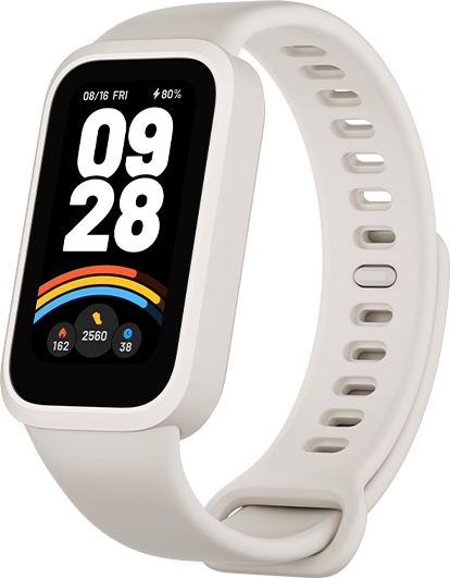 שעון רצועת יד Xiaomi Smart Band 9 Active - צבע לבן - שנה אחריות יבואן רשמי על-ידי המילטון
