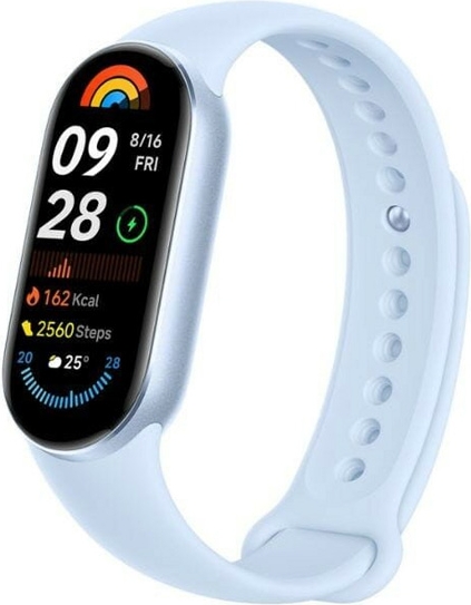 שעון רצועת יד Xiaomi Smart Band 9 - צבע כחול - שנה אחריות יבואן רשמי על-ידי המילטון