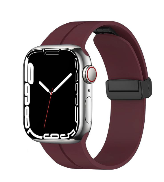 רצועת סיליקון מגנטית38/40/41 בורדו לשעון Apple Watch