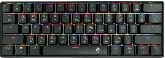 מקלדת גיימינג מיני מכנית אלחוטית Dragon RGB GPDRA-MMK61-B - צבע שחור