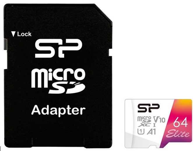 SP Elite MicroSD Card+Adapter 64GB