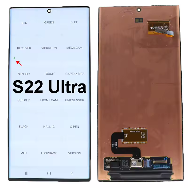 מסך S22Ultra ללא מסגרת
