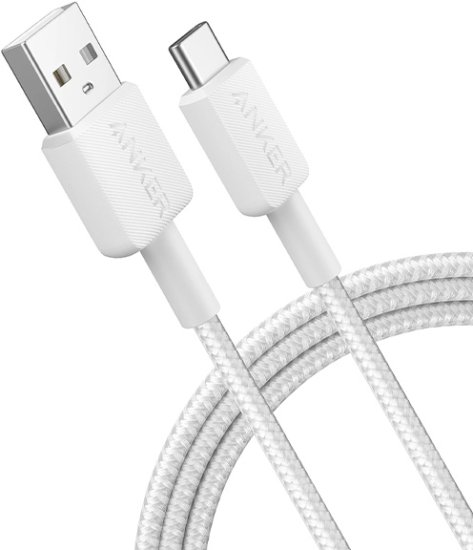 כבל USB Type-A ל-USB Type-C מבית Anker - אורך 0.9 מטר - צבע לבן