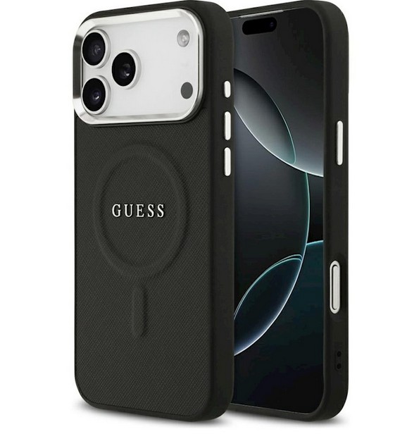 Guess Classic Logo MagSafe case for iPhone 17 Pro black