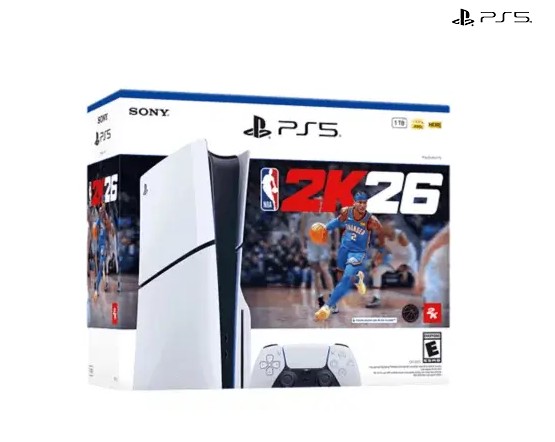 קונסולת Sony PlayStation 5 Slim 1TB Bluray Edition + קוד שובר להורדת המשחק NBA 2K26 - אחריות יבואן רשמי ישפאר