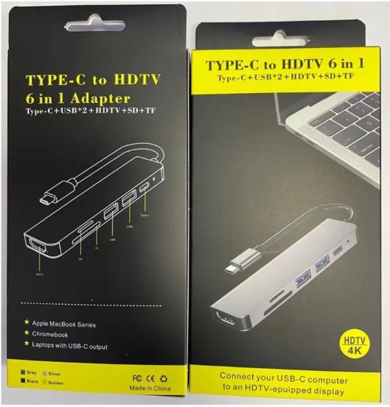 רכזת טייפ סי 6IN1 כולל רשת