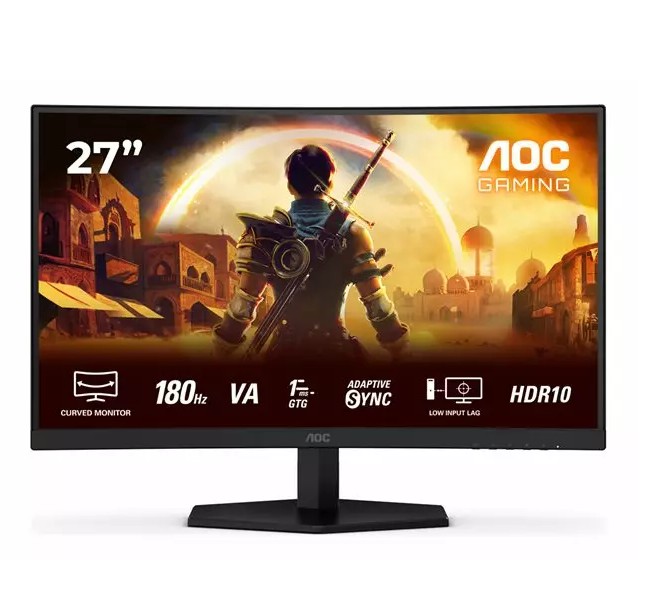 מסך גיימינג קעור AOC C27G42E – קצב רענון 180Hz