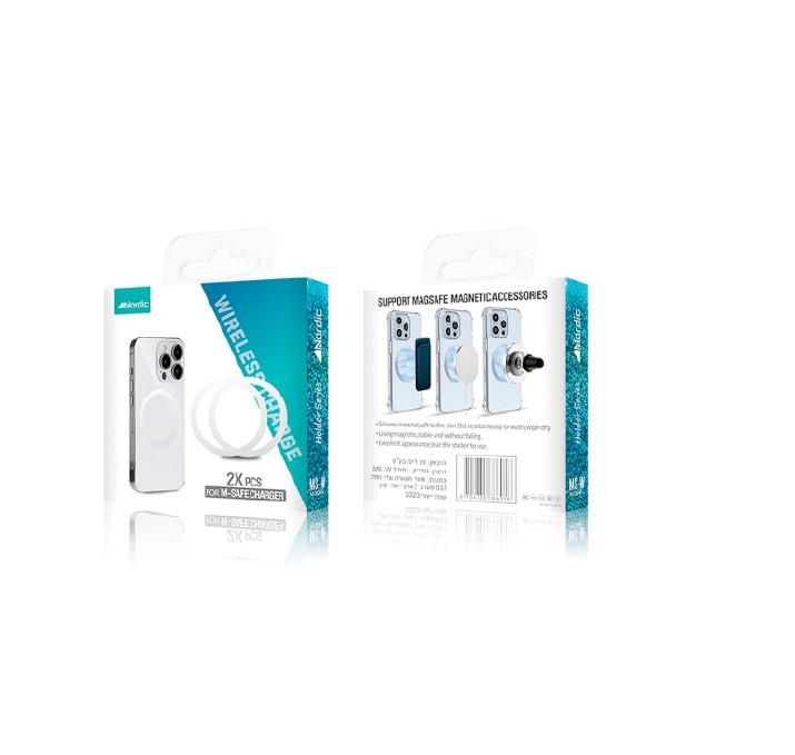 זוג דיסקיות מגנט מגסייף לבן NORDIC