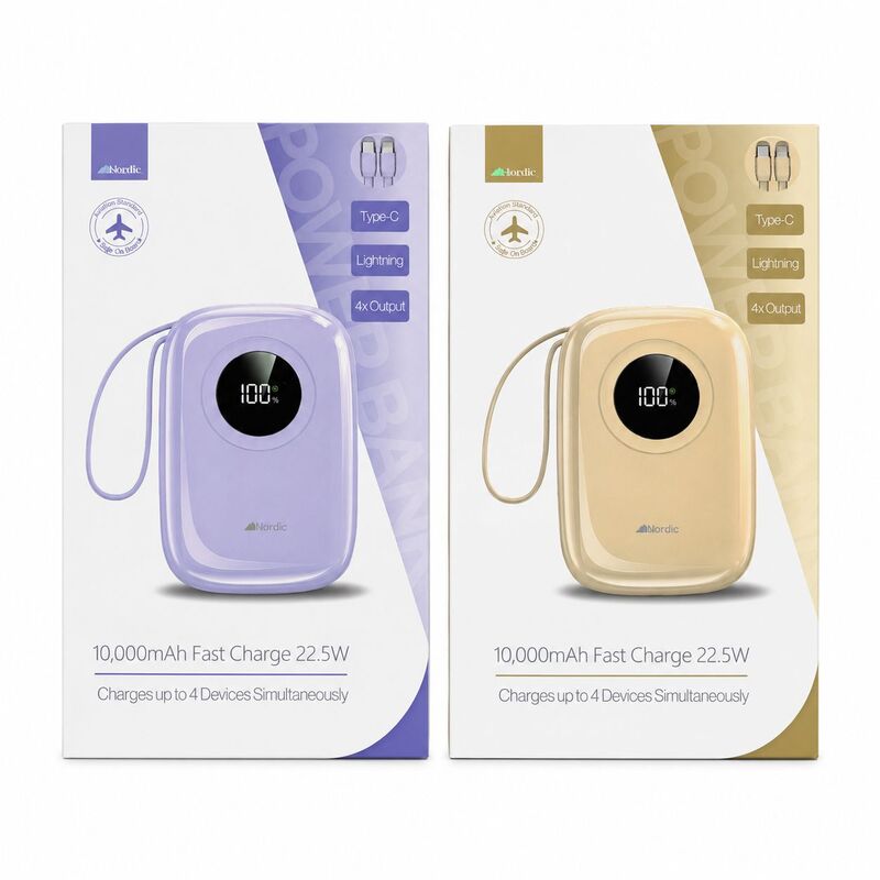 סוללת גיבוי Nordic Cream 10KmAh Fast Charge 22.5W