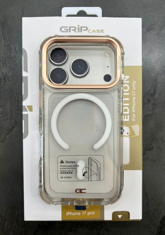 מגן GRIP CASE CRYSTAL PRO LIMITED.ED FOR IPHONE 17 PRO - GOLD