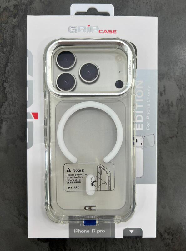 מגן GRIP CASE CRYSTAL PRO LIMITED.ED FOR IPHONE 17 PRO - SILVER