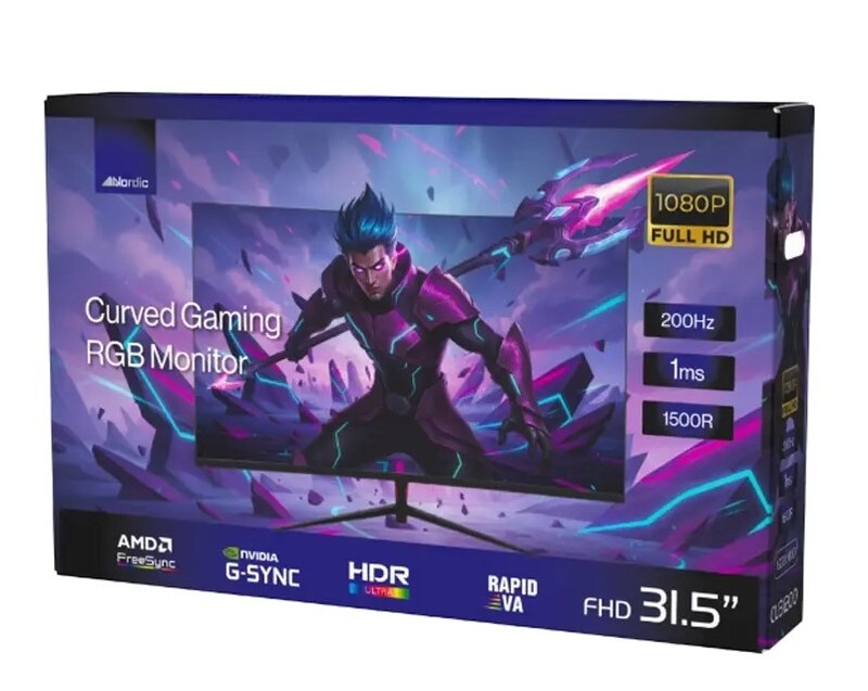 מסך מחשב גיימינג קעור 31.5 Nordic 200HZ