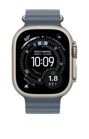 שעון חכם 49mm Watch Ultra 3 GPS+Cell Natural Titanium Blue Ocean Band