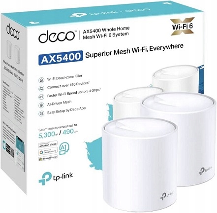 טי פי-לינק - TP-Link מגדיל טווח (2 יחי’ באריזה) Deco X60 MESH AX5400