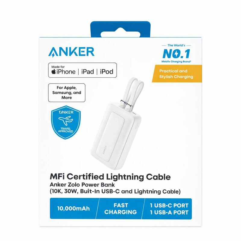 ANKER POWER BANK 10K,35W USB-C WHITE
