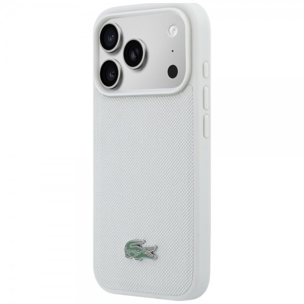 LACOSTE MAGSAFE PIQUE Lacquer logo IPH 17 PRO Gray