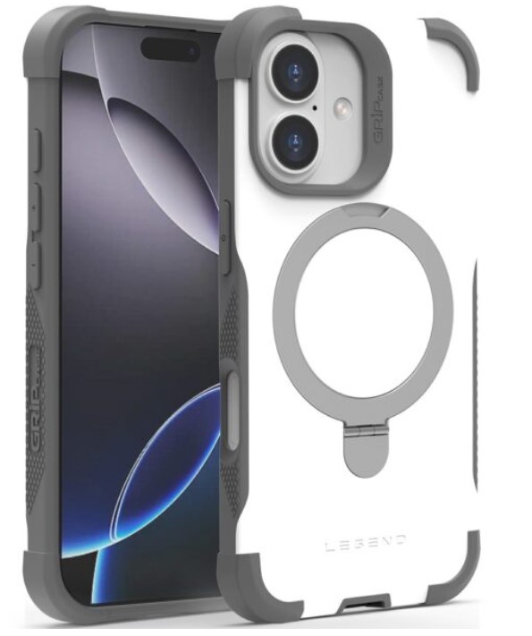 grip case legend magsafe iph 15 promax WHIE