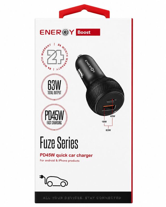 מטען רכב Energy 63w USB -Type c