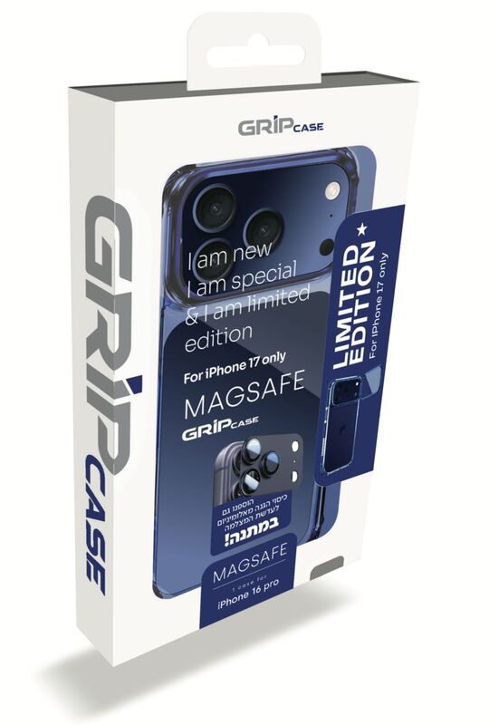 מגן GRIP CASE CRYSTAL PRO LIMITED.ED FOR IPHONE 17 PRO - blue