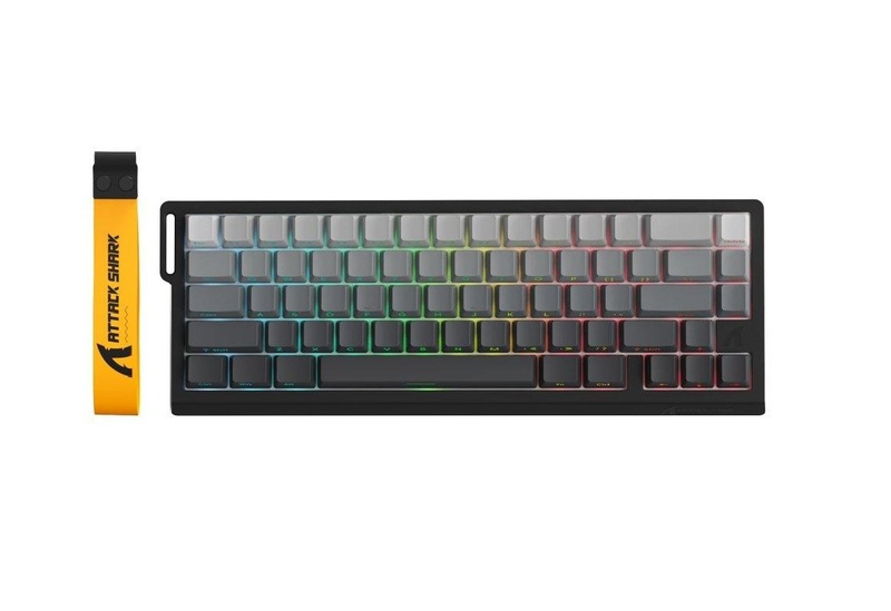 מקלדת גיימינג אלחוטית ATTACK SHARK X68PRO HE Wireless - אפור שחור