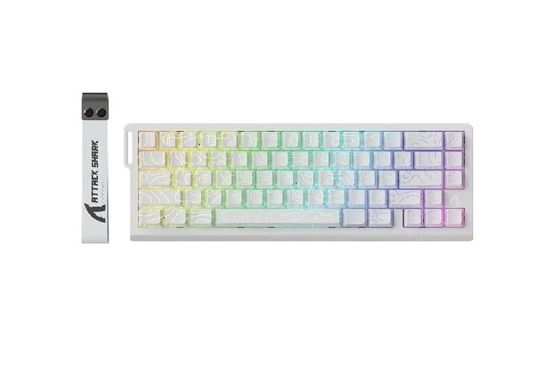 מקלדת גיימינג Attack Shark X68 HE Contour white