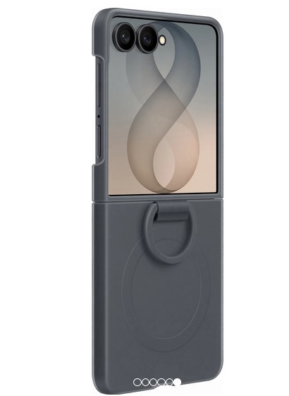 כיסוי אחורי עם טבעת Silicone Ring Magnet Flip8 Graphite שחור גרפיט