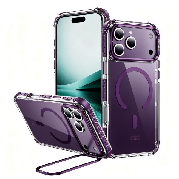 מגן GRIP CASE CRYSTAL PRO LIMITED ED. FOR IPHONE 18 PRO - CHERRY