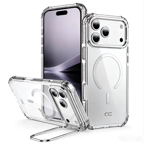 מגן GRIP CASE CRYSTAL PRO LIMITED ED. FOR IPHONE 18 PRO - SILVER