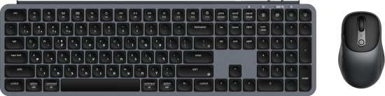 סט מקלדת B6 Pro ועכבר BM24 אלחוטיים Keychron - צבע Space Gray - יבואן רשמי ישפאר