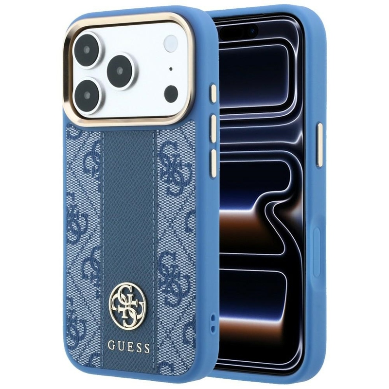 מגן Guess Magsafe Blue with stripe for Iphone 17PM/18PM