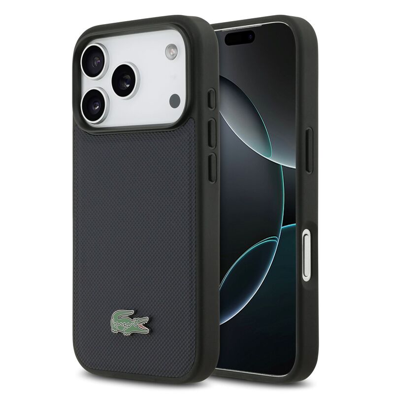 מגן Lacoste Mgsafe Petit Pique Black for Iphone 17PM/18PM