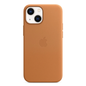 Iph13ProMaxLeather Case Golden Brown+Mag
