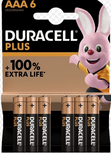6יחידות סוללות Duracell AAA