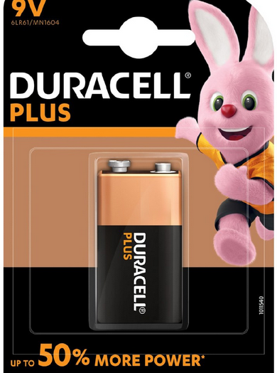 סוללות פלוס Duracell 9V