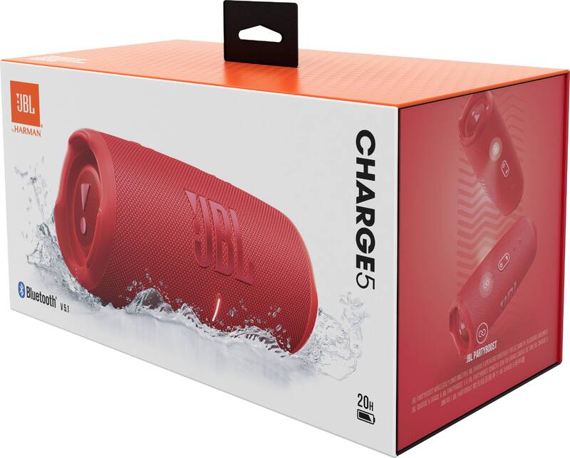 רמקול Charge 5 JBL אדום