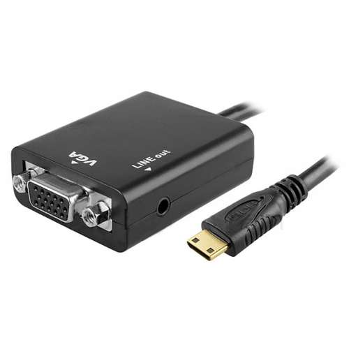 MINI HDMI TO VGA ADAPTER WITH AUDIO