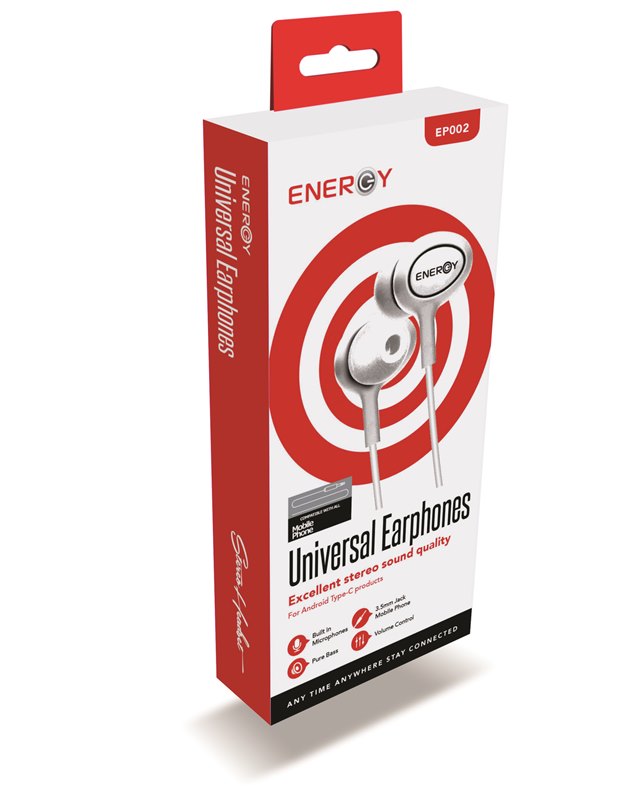 אוזנית ENERGY לבן