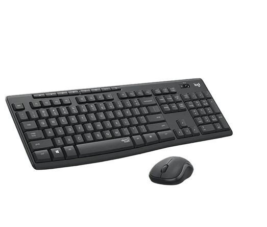 מקלדת ועכבר Logitech אלחוטית אפור