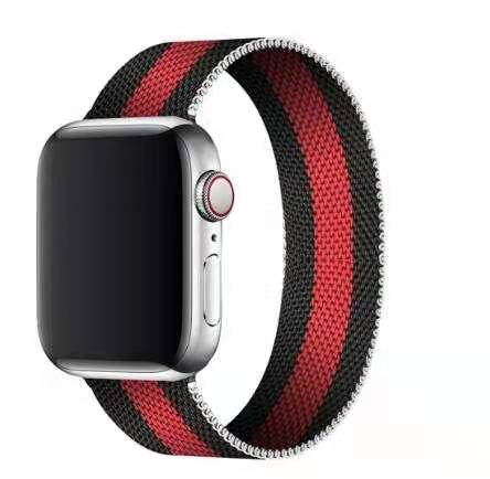 Stanless watch strap Black Red 38\40