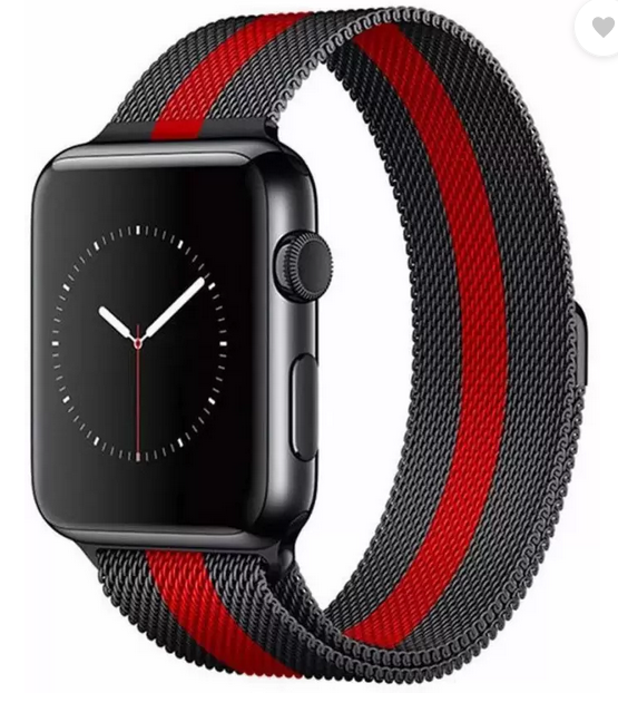 Stanless watch strap Black Red 42\44