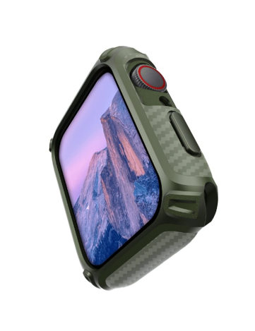 CARBON FRAME FOR IWATCH 6/SE GREEN