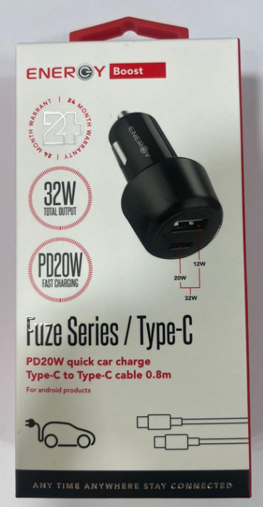 מטען רכב TypeC Pd 20W