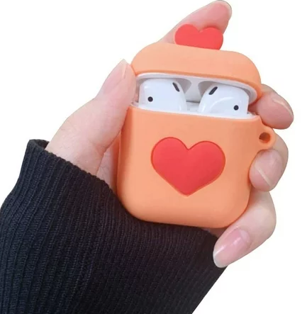 מגן AirPods2 Orange heart