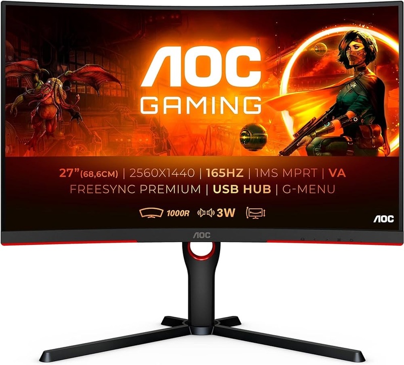 מסך קעור AOC GAM 27 2K 165HRZ