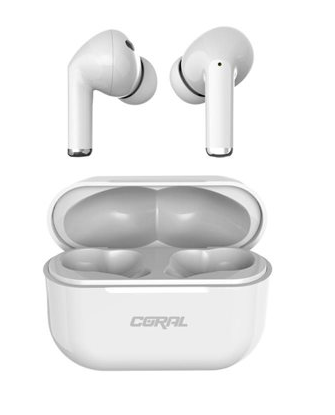 אוזניות אלחוטיות Coral Twins Pro TWS BT לבן